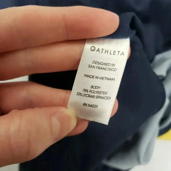 Athleta Womens Contender Aero Leggings Size S Blue Ombre Cropped Stretch - Picture 4 of 10